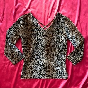 90s velvet leopard print top 🤎🐆🖤